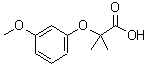 structure of CAS# 140239-94-7, 2-(3-Methoxyphenoxy)-2-Methylpropanoic Acid;MFCD03422283