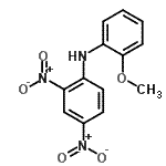 structure of CAS# 14038-08-5, N-(2-Methoxyphenyl)-2,4-Dinitroaniline;(2,4-dinitrophenyl)(2-methoxyphenyl)amine;2,4-Dinitro-2'-Methoxydiphenylamine;2,4-DINITRO-2-METHOXYDIPHENYLAMINE