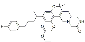 CAS#: 140676-68-2， Ethyl 2-[[8-[5-(4-Fluorophenyl)Pentan-2-Yl]-5,5-Dimethyl-2-(2-Methylamino-2-Oxoethyl)-3,4-Dihydro-1H-Chromeno[4,3-c]Pyridin-10-Yl]Oxy]Acetate