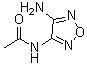 structure of CAS# 140706-47-4, N-(4-Amino-1,2,5-Oxadiazol-3-Yl)Acetamide;Acetamide, N-(4-amino-3-furazanyl)-;Furazan, 3-acetylamino-4-amino-;N-(4-amino-1,2,5-oxadiazol-3-yl)acetamide