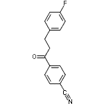 structure of CAS# 141892-93-5, 4-[3-(4-Fluorophenyl)Propanoyl]Benzonitrile;4'-cyano-3-(4-fluorophenyl)propiophenone