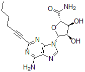 CAS#: 142103-07-9， (2S,3S,4R,5R)-5-(6-Amino-2-Hex-1-Ynylpurin-9-Yl)-3,4-Dihydroxyoxolane-2-Carboxamide