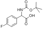 structure of CAS# 142121-93-5, alpha-[[(1,1-Dimethylethoxy)Carbonyl]Amino]-4-Fluoro-BenzeneAcetic Acid