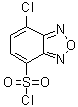 structure of CAS# 142246-48-8, 7-Chloro-2,1,3-Benzoxadiazole-4-Sulfonyl Chloride;4-Chloro-7-(chlorosulfonyl)-2,1,3-benzoxadiazole;4-Chloro-<wbr>7-(chloro<wbr>sulfonyl)<wbr>-2,1,3-be<wbr>nzoxadiaz<wbr>ole; 4-Ch<wbr>loro-7-(c<wbr>hlorosulf<wbr>onyl)benz<wbr>ofurazan;4-Chloro-7-(chlorosulfonyl)benzofurazan