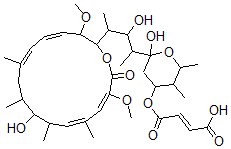 CAS#: 142386-67-2， (E)-4-[2-Hydroxy-2-[3-Hydroxy-4-[(4E,6E,12E,14E)-10-Hydroxy-3,15-Dimethoxy-7,9,11,13-Tetramethyl-16-Oxo-1-Oxacyclohexadeca-4,6,12,14-Tetraen-2-Yl]Pentan-2-Yl]-5,6-Dimethyloxan-4-Yl]Oxy-4-Oxobut-2-Enoic Acid