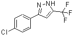 structure of CAS# 142623-90-3, 3-(4-Chlorophenyl)-5-(Trifluoromethyl)-1H-Pyrazole;5-(4-CHLOROPHENYL)-3-(TRIFLUOROMETHYL)PYRAZOLE;5-(4-Chloro-phenyl)-3-trifluoromethyl-1H-pyrazole;EU-0044246