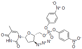 CAS#: 142629-84-3， [(2S,3S,5R)-3-Azido-5-(5-Methyl-2,4-Dioxopyrimidin-1-Yl)Oxolan-2-Yl]Methyl Bis(4-Nitrophenyl) Phosphate