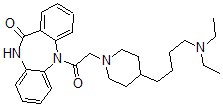 CAS#: 142860-99-9， 5-((4-(4-(Diethylamino)Butyl)-1-Piperidinyl)Acetyl)-11H-Dibenzo(b,e)(1,4)Diazepine-11-One