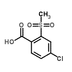 structure of CAS# 142994-03-4, 4-Chloro-2-(Methylsulfonyl)Benzoic Acid;2-Carboxy-5-chlorophenyl methyl sulfone;2-Carboxy-5-chlorophenyl methyl sulphone;4-bromo-1h-indole-2-boronic acid pinacol ester
