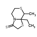 CAS#: 1430-26-8， 8alpha-Ethyl-8-Methyltetrahydro[1,3]Thiazolo[2,3-c][1,4]Thiazine-3(2H)-Thione