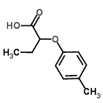 结构式 CAS# 143094-64-8, 2-(4-甲基苯氧基)丁酸