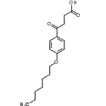 结构式 CAS# 143134-89-8, 4-[4-(庚氧基)苯基]-4-氧代丁酸