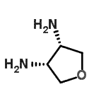 结构式 CAS# 143376-47-0, (3R,4S)-四氢-3,4-呋喃二胺
