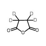 structure of CAS# 14341-86-7, (<Sup>2</Sup>H<Sub>4</Sub>)Dihydro-2,5-Furandione;2,2',3,3'-d4-succinic anhydride;Succinic anhydride-2,2,3,3-d4;Succinic-d4 Anhydride