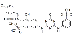 CAS#: 14408-23-2， 7-[[4-Chloro-6-[(3-Sulphophenyl)Amino]-1,3,5-Triazin-2-Yl]Methylamino]-4-Hydroxy-3-[(4-Methoxy-2-Sulphophenyl)Azo]Naphthalene-2-Sulphonic Acid