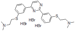 CAS#: 144085-64-3， 2-[3-[2-[3-(2-Dimethylaminoethylsulfanyl)Phenyl]Pyrimidin-4-Yl]Phenyl]Sulfanyl-N,N-Dimethylethanamine Trihydrobromide