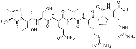 CAS#: 144207-60-3， L-Threonyl-L-Threonyl-L-Seryl-L-Glutaminyl-L-Valyl-L-Arginyl-L-Prolyl-L-Arginine