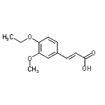 结构式 CAS# 144878-40-0, (2E)-3-(4-乙氧基-3-甲氧基苯基)丙烯酸