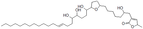 CAS#: 145403-31-2， 3-[2-Hydroxy-7-[5-[(E)-1,4,5-Trihydroxyhenicos-8-Enyl]Oxolan-2-Yl]Heptyl]-5-Methyl-5H-Furan-2-One
