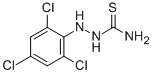 structure of CAS# 14576-98-8, 2-(2,4,6-Trichlorophenyl)-1-Hydrazinecarbothioamide;2P-051;Zinc00168384