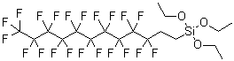 structure of CAS# 146090-84-8, Triethoxy(3,3,4,4,5,5,6,6,7,7,8,8,9,9,10,10,11,11,12,12,12-Henicosafluorododecyl)Silane;(1H,1H,2H,2H-Perfluorododec-1-yl)tris(ethoxy)silane;1H,1H,2H,2H-Perfluorododecyltriethoxysilane;3,4-Difluorobenzenesulphonylchloride