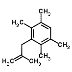 structure of CAS# 14611-46-2, 1,2,4,5-Tetramethyl-3-(2-Methyl-2-Propen-1-Yl)Benzene;2-Methyl-3-(2,3,5,6-tetramethylphenyl)-1-propene