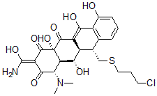 CAS#: 146253-86-3， (2Z,4S,4aR,5S,5aR,6R,12aS)-2-(Amino-Hydroxymethylidene)-6-(3-Chloropropylsulfanylmethyl)-4-Dimethylamino-5,10,11,12a-Tetrahydroxy-4a,5,5a,6-Tetrahydro-4H-Tetracene-1,3,12-Trione