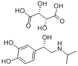 结构式 CAS# 14638-70-1, (S)-(+)-异丙肾上腺素 L(+)-酒石酸氢盐