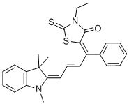CAS#: 14664-55-2， 5-[4-(1,3-Dihydro-1,3,3-Trimethyl-2H-Indol-2-Ylidene)-1-Phenyl-2-Buten-1-Ylidene]-3-Ethyl-2-Thioxo-4-Thiazolidinone