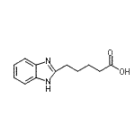 结构式 CAS# 14678-78-5, 5-(1H-3,1-苯并咪唑-3-鎓-2-基)戊酸酯