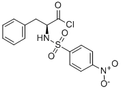 structure of CAS# 146815-23-8, (alphaS)-alpha-[[(4-Nitrophenyl)Sulfonyl]Amino]-Benzenepropanoyl chloride;N-(4-Nitrophenylsulfonyl)-L-Phenylalanyl Chloride [Optical Resolving Reagent];N-(4-NITROPHENYLSULFONYL)-L-PHENYLALANYL CHLORIDE;Nitrophenylsulfonylphenylalanylchloride