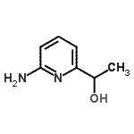 structure of CAS# 146859-53-2, 1-(6-Amino-2-Pyridinyl)Ethanol;1-(6-aminopyridin-2-yl)ethanol