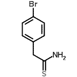 structure of CAS# 147111-30-6, 2-(4-Bromophenyl)Ethanethioamide;1-amino-2-(4-bromophenyl)ethane-1-thione;2-(4-Bromophenyl)thioacetamide;MFCD09809469