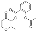 structure of CAS# 147249-33-0, (2-Methyl-4-Oxopyran-3-Yl) 2-Acetyloxybenzoate;(2-Methyl-4-Oxo-Pyran-3-Yl) 2-Acetoxybenzoate;2-Acetoxybenzoic Acid (2-Methyl-4-Oxo-3-Pyranyl) Ester;2-Acetoxybenzoic Acid (4-Keto-2-Methyl-Pyran-3-Yl) Ester