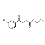 structure of CAS# 147374-04-7, Ethyl 4-(3-Bromophenyl)-4-Oxobutanoate;Ethyl 4-(3-bromophenyl)-4-oxobutyrate;MFCD00672064