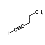 structure of CAS# 14752-61-5, 1-Iodo-1-Pentyne;1-Pentynyl Iodide;1-PENTYNYLIODIDE