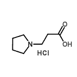 结构式 CAS# 14788-14-8, 3-(1-吡咯烷基)丙酸盐酸盐(1:1)