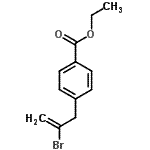 structure of CAS# 148252-42-0, Ethyl 4-(2-Bromo-2-Propen-1-Yl)Benzoate;2-Bromo-3-(4-carboethoxyphenyl)-1-propene;MFCD00671908