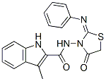 CAS#: 148372-32-1， 3-Methyl-N-(4-Oxo-2-Phenylimino-1,3-Thiazolidin-3-Yl)-1H-Indole-2-Carboxamide