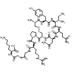 structure of CAS# 148440-73-7, L-Cysteinyl-L-tyrosyl-L-isoleucyl-L-glutaminyl-L-asparaginyl-L-cysteinyl-L-prolyl-L-arginylglycylglycyl-L-Lysine cyclic (1->6)-disulfide;1-{[(4R,7<wbr>S,10S,13S<wbr>,16S,19R)<wbr>-19-Amino<wbr>-7-(2-ami<wbr>no-2-oxoe<wbr>thyl)-10-<wbr>(3-amino-<wbr>3-oxoprop<wbr>yl)-13-[(<wbr>2S)-2-but<wbr>anyl]-16-<wbr>(4-hydrox<wbr>ybenzyl)-<wbr>6,9,12,15<wbr>,18-penta<wbr>oxo-1,2-d<wbr>ithia-5,8<wbr>,11,14,17<wbr>-pentaaza<wbr>cycloicos<wbr>an-4-yl]c<wbr>ar bonyl}<wbr>-L-prolyl<wbr>-L-arginy<wbr>lglycylgl<wbr>ycyl-L-ly<wbr>sin;1-{[(4R,7<wbr>S,10S,13S<wbr>,16S,19R)<wbr>-19-Amino<wbr>-7-(2-ami<wbr>no-2-oxoe<wbr>thyl)-10-<wbr>(3-amino-<wbr>3-oxoprop<wbr>yl)-13-[(<wbr>2S)-2-but<wbr>anyl]-16-<wbr>(4-hydrox<wbr>ybenzyl)-<wbr>6,9,12,15<wbr>,18-penta<wbr>oxo-1,2-d<wbr>ithia-5,8<wbr>,11,14,17<wbr>-pentaaza<wbr>cycloicos<wbr>an-4-yl]c<wbr>ar bonyl}<wbr>-L-prolyl<wbr>-L-arginy<wbr>lglycylgl<wbr>ycyl-L-ly<wbr>sine;1-{[(4R,7<wbr>S,10S,13S<wbr>,16S,19R)<wbr>-19-Amino<wbr>-7-(2-ami<wbr>no-2-oxoé<wbr>thyl)-10-<wbr>(3-amino-<wbr>3-oxoprop<wbr>yl)-13-[(<wbr>2S)-2-but<wbr>anyl]-16-<wbr>(4-hydrox<wbr>ybenzyl)-<wbr>6,9,12,15<wbr>,18-penta<wbr>oxo-1,2-d<wbr>ithia-5,8<wbr>,11,14,17<wbr>-pentaaza<wbr>cycloicos<wbr>an-4-yl]c<wbr>ar bonyl}<wbr>-L-prolyl<wbr>-L-arginy<wbr>lglycylgl<wbr>ycyl-L-ly<wbr>sine