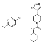 structure of CAS# 148440-81-7, N-Cyclohexyl-4-(1H-Imidazol-5-Yl)-1-Piperidinecarbothioamide (2Z)-2-Butenedioate (1:1);[106243-16-7];N-Cyclohe<wbr>xyl-4-(1H<wbr>-imidazol<wbr>-4-yl)-1-<wbr>piperidin<wbr>ecarbothi<wbr>oamide ma<wbr>leate salt;N-cyclohe<wbr>xyl-4-(1H<wbr>-imidazol<wbr>-5-yl)-(2<wbr>Z)-2-bute<wbr>nedioate-<wbr>1-piperid<wbr>inecarbot<wbr>hioamide