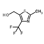 structure of CAS# 14857-19-3, [2-Methyl-4-(Trifluoromethyl)-1,3-Thiazol-5-Yl]Methanol;(2-methyl-4-(trifluoromethyl)thiazol-5-yl)methanol;(2-Methyl-4-trifluoromethyl-thiazol-5-yl)-methanol;[2-methyl-4-(trifluoromethyl)-1,3-thiazol-5-yl]methan-1-ol