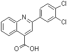 结构式 CAS# 148887-61-0, 2-(3,4-二氯苯基)-4-喹啉羧酸