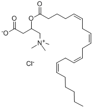 structure of CAS# 149116-07-4, 3-Carboxy-N,N,N-Trimethyl-2-[(1-Oxoeicosyl)Oxy]-1-Propanaminium Chloride (1:1);Eicosanoyl-DL-Carnitine  Chloride;DL-ARACHIDOYL CARNITINE CHLORIDE;ARACHIDOYL-DL-CARNITINE CHLORIDE