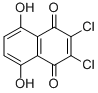 structure of CAS# 14918-69-5, 2,3-Dichloro-5,8-Dihydroxy-1,4-Naphthalenedione;6,7-Dichloro-5,8-Dihydroxy-Naphthalene-1,4-Dione;6,7-Dichloro-5,8-Dihydroxy-1,4-Naphthoquinone;Ccris 6669