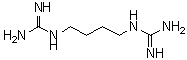 structure of CAS# 14923-17-2, 1,1'-(1,4-Butanediyl)Diguanidine;1,1'-(butane-1,4-diyl)diguanidine;1,4-diguanidinobutane;A-8340