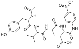 结构式 CAS# 149231-66-3, N-乙酰基-L-酪氨酰-L-缬氨酰-L-丙氨酰-N-(4-硝基苯基)-L-alpha-天冬氨酰胺