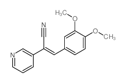 structure of CAS# 149286-90-8, (Z)-3-(3,4-Dimethoxyphenyl)-2-Pyridin-3-Ylprop-2-Enenitrile;3-(3,4-Dimethoxyphenyl)-2-Pyridin-3-Ylprop-2-Enenitrile;(Z)-3-(3,4-Dimethoxyphenyl)-2-(3-Pyridyl)Prop-2-Enenitrile;3-(3,4-Dimethoxyphenyl)-2-(3-Pyridyl)Prop-2-Enenitrile