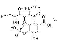 CAS 登录号：149368-04-7， 2-(乙酰氨基)-2-脱氧-3-O-(4-脱氧-2-O-磺基己-4-烯吡喃糖基)-己糖钠盐(1:1)