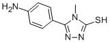 structure of CAS# 149622-77-5, 5-(4-Aminophenyl)-4-Methyl-2H-1,2,4-Triazole-3-Thione;Zinc00309199;St5267231;5-(4-Amino-Phenyl)-4-Methyl-4H-[1,2,4]Triazole-3-Thiol